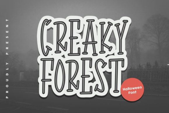 Creaky Forest: A Spooky Display Font for Digital Design