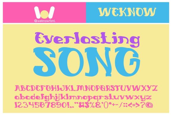 Everlasting Song: A Whimsical Display Font for Handmade Creators