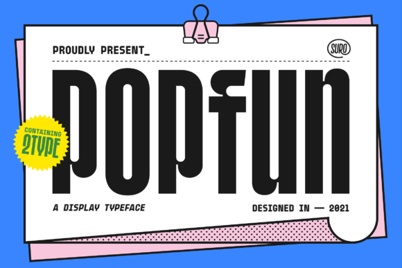 Popfun: A Playful Display Font for Handmade Labels & Printables