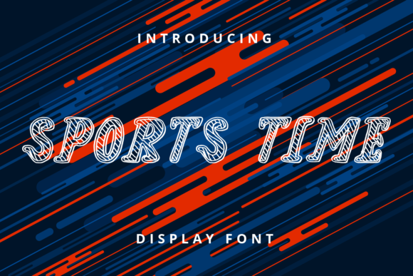 Sports Time Display Font for Handmade Labels & Printables